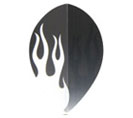 Black fire teardrop